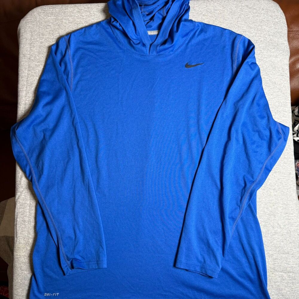 Nike Dri-Fit Pullover lightweight jacket Mens Size XL Blue